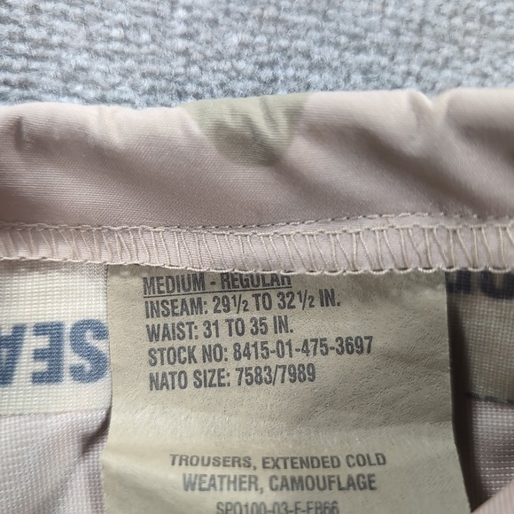 Army DCU‎ desert pants Medium Regular GORE-TEX GORE-SEAM Cold Wet Weather - Picture 4 of 7